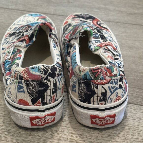 Vans Mash Up Stickers Classic Slip On Shoes Unisex M5 W6.5 Skate BMX Surf Casual - Picture 4 of 6